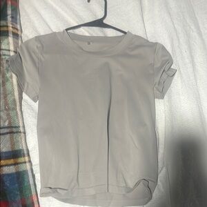 Gray Short Sleeve Crew Neck T-Shirt